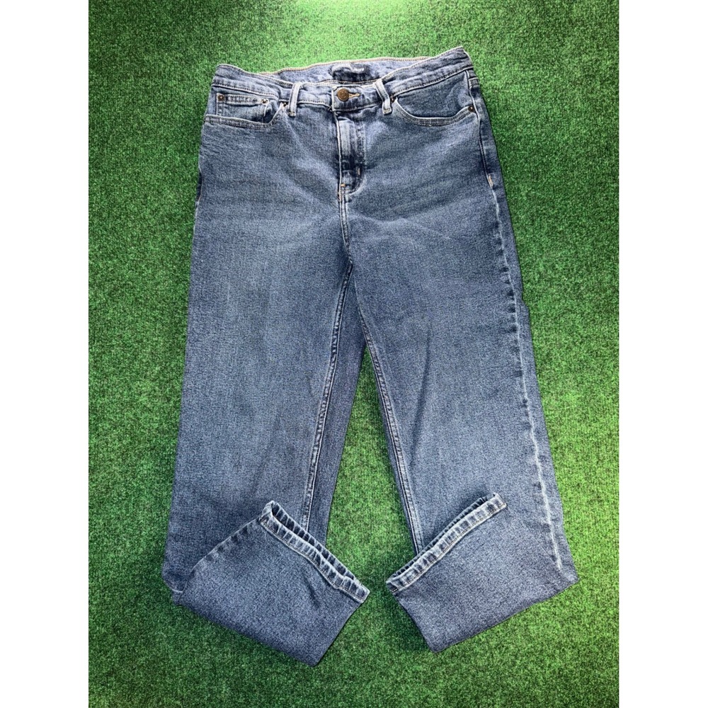 Calvin Klein Jeans Womens Size 10 Straight Leg Medium Wash Denim Blue High Rise
